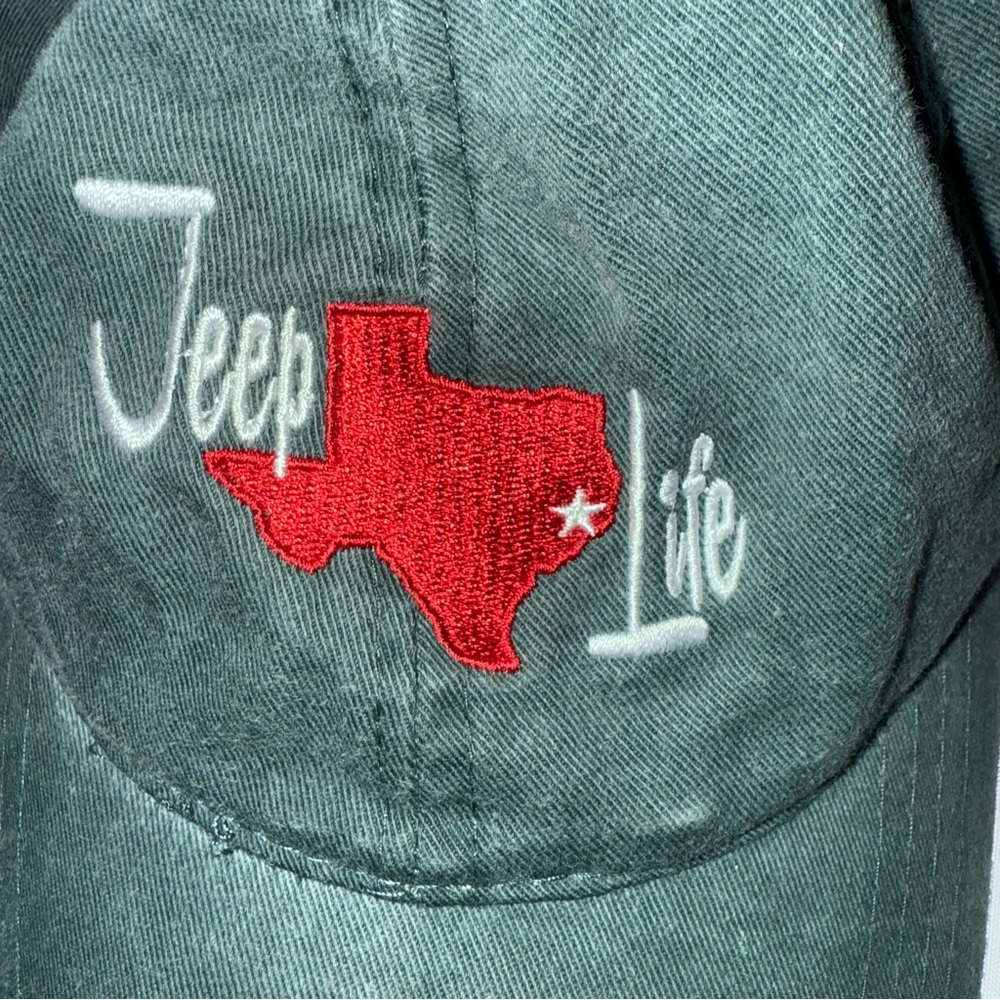 Jeep Life Embroidered Texas Distressed Olive Green‎ Cap Unisex Great Gift